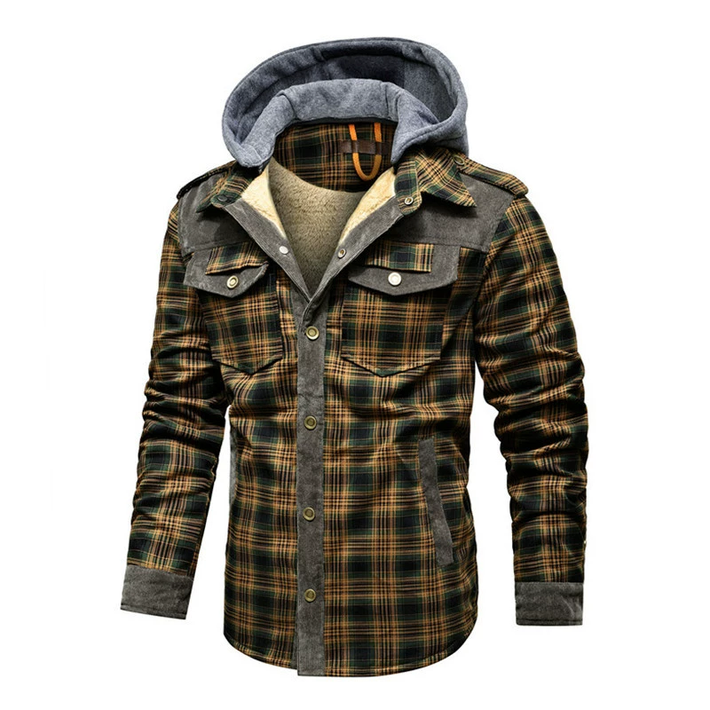 Jacket, Japanese‑style cotton, increased thickness, hooded casual, sizes XS–XXXXL