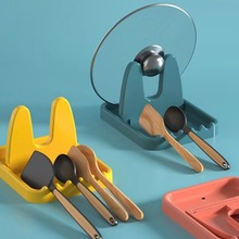 锅盖架多功能立式可折叠置物架厨房锅铲塑料收纳架免打孔厨房收纳