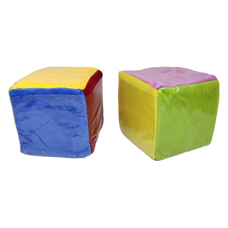 Felpa juguetes 10cm cosido película de plástico esponja dados niños iluminación enseñanza juegos actividades