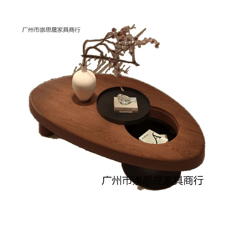 2025异形新款简约小户型创意原木古风实木茶几茶桌家用客厅|undefined
