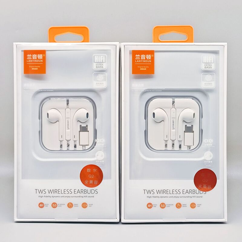 Type-c digital decoding wire-controlled headphones for Huawei OPPO plus mobile phone noise reduction semi-in-ear wired headphones Type-c digital decoding wire-controlled headphones for Huawei OPPO plus mobile phone noise reduction semi-in-ear wired headphones