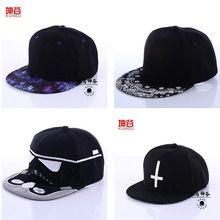 韩版十字架棒球帽亚马逊新款潮男女滑板平沿帽嘻哈帽子批发厂家