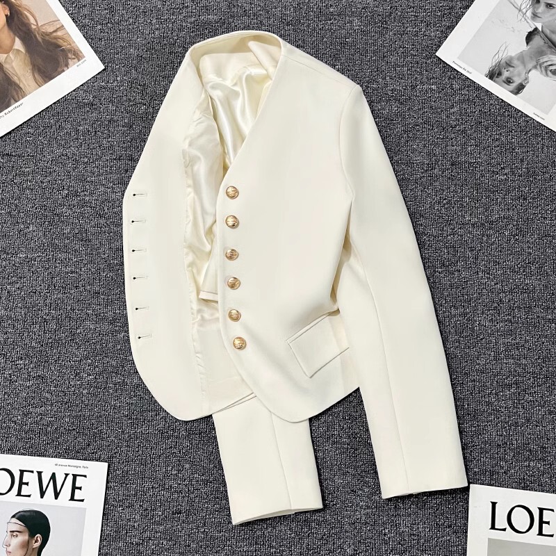 Off-White Blazer for Women 2026 Spring and Autumn New Style High-End Korean Style Elegant and Trendy Versatile Suit