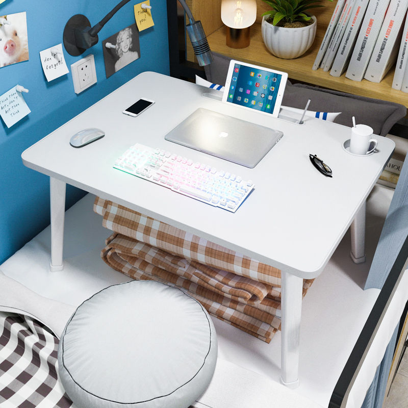 加高加大电脑桌床上用宿舍可折叠小桌子书桌学生卧室坐地简易家用