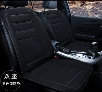 Multi-function pad Car Heated Seat Cushion - driving-exit-with-right-hand-built-in-temperature-control-two-seater-horizontal-bar-black