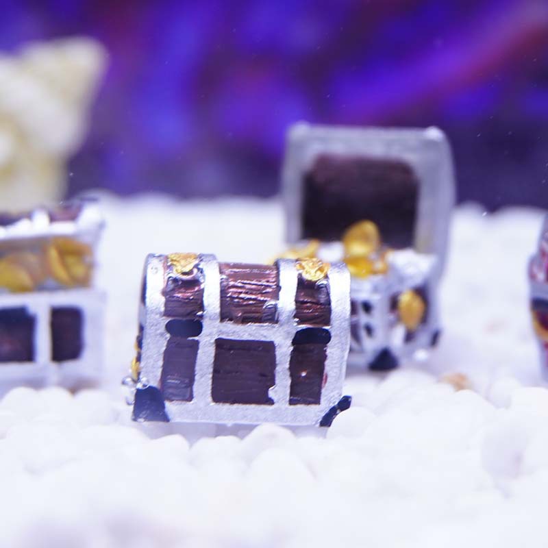 Caja del tesoro submarina acuario pecera paisajismo micro paisaje musgo pequeños adornos retro jungla accesorios de decoración al por mayor