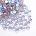 人鱼珠透明幻彩美甲钻圆形平底烫钻水晶玻璃美甲饰品摩卡钻水钻