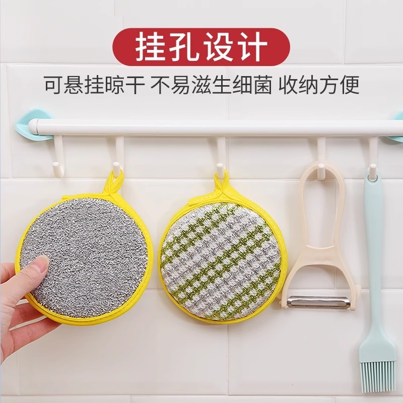 キッチン食器洗いスポンジ、両面スポンジ、鍋こすり加工品、家庭用掃除雑巾、ノンオイルふきん、たわし|undefined