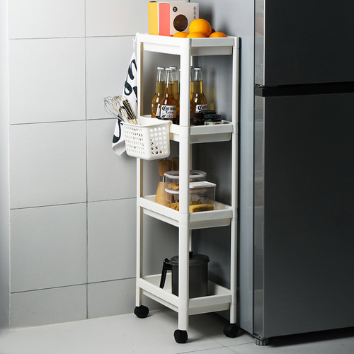 Kitchen storage rack floor-standing multi-layer storage rack fruit and vegetable storage rack removable wheeled storage rack trolley