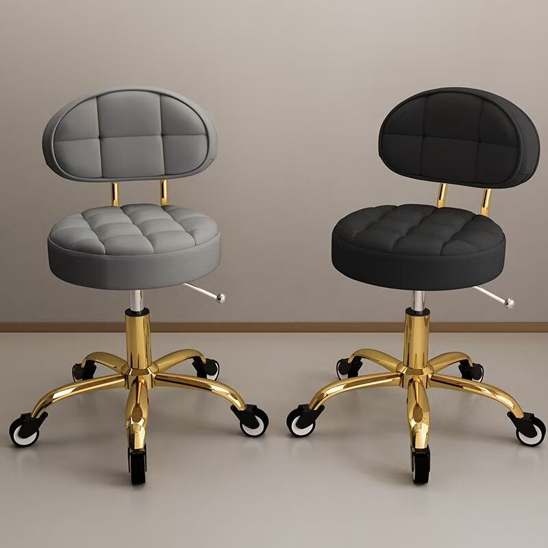 Beauty Stool, Beauty Salon Rotating Lift Chair with Wheels, Home-Use Chair with Backrest, Hairdressing and Manicure Chair, Barber Shop Chair Beauty Stool, Beauty Salon Rotating Lift Chair with Wheels, Home-Use Chair with Backrest, Hairdressing and Manicure Chair, Barber Shop Chair
