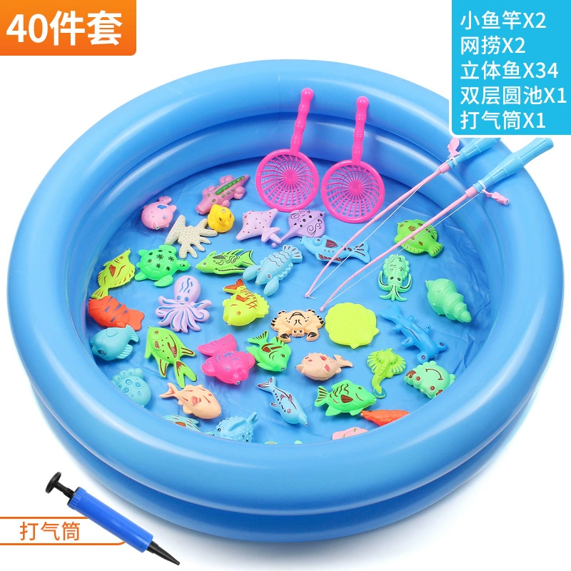 Детские магнитные семейные летние рыбки для ловли для мальчиков и девочек, набор