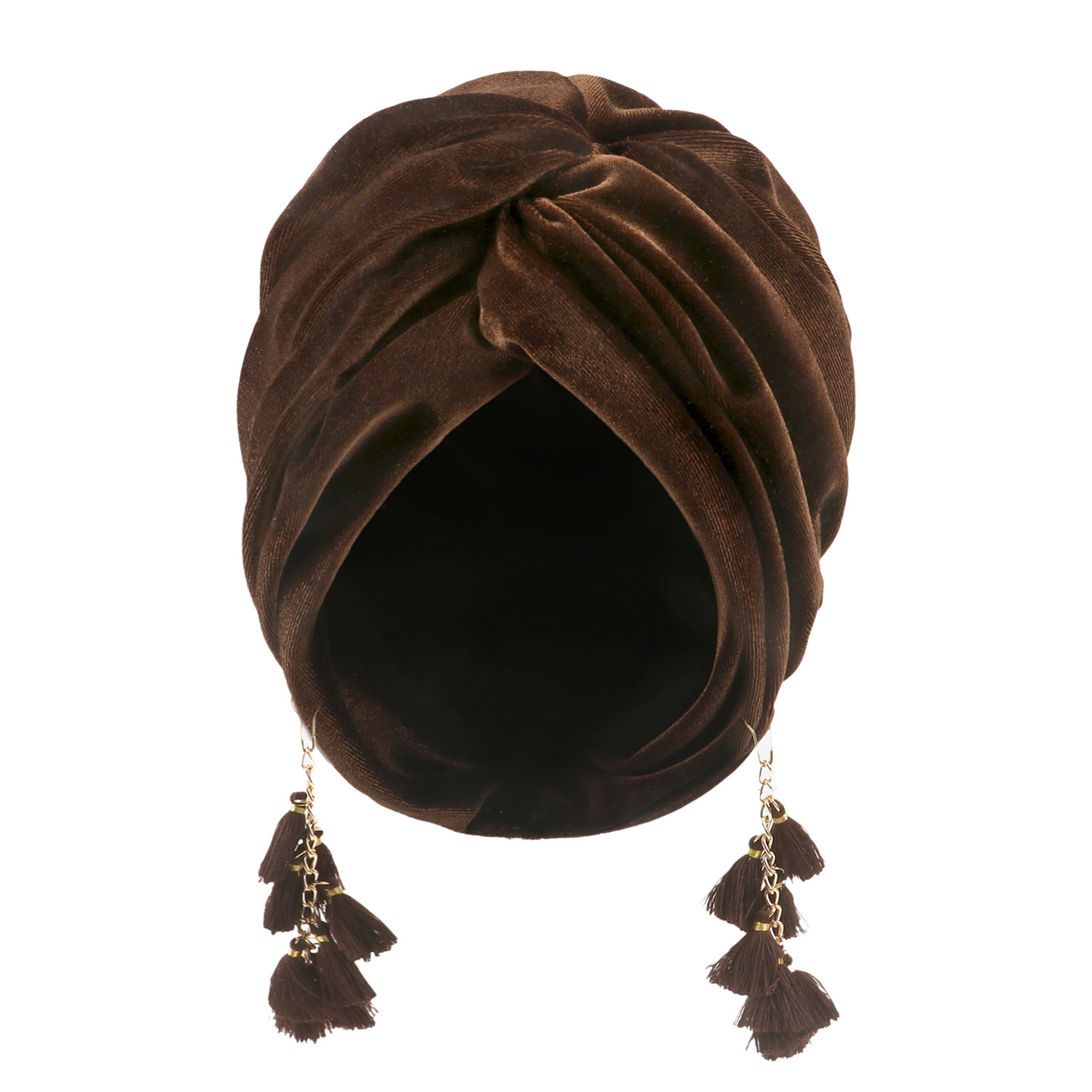 Spring New Women's Headscarf Hat European And American Retro Fashion Fringed Headhat Bohemian Cross Pullover Hat_voghion.com
