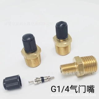 铜制美式无内胎气门嘴汽车轮胎真空胎充气嘴通用定制G1/4美式嘴