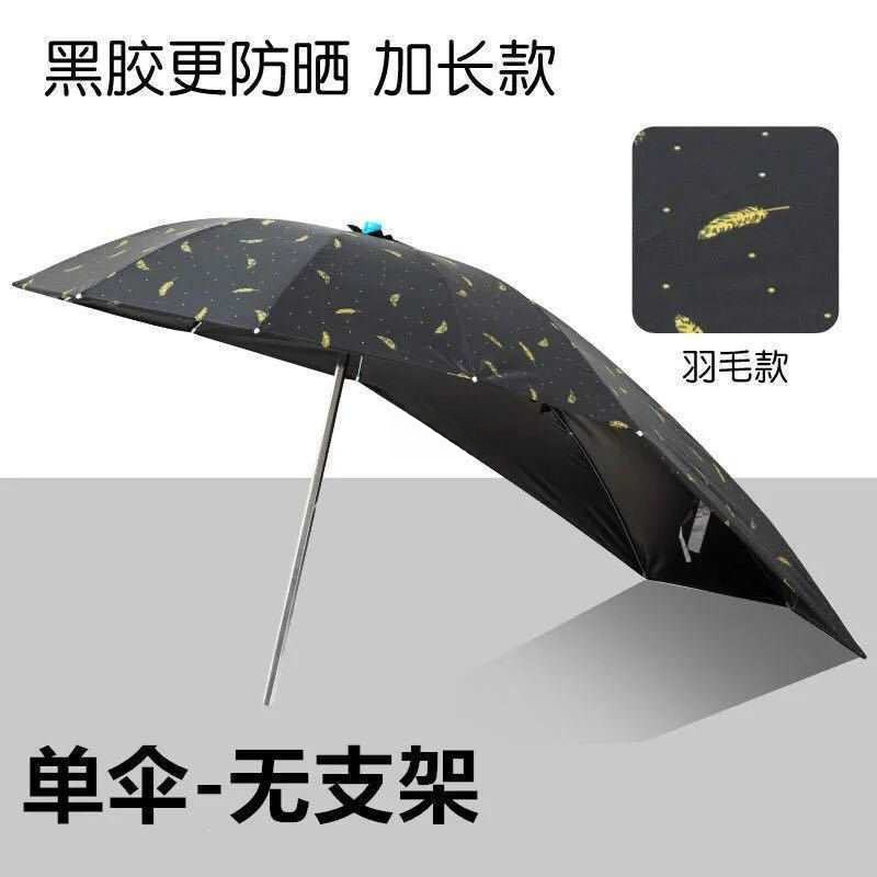 Umbrella with Sun Protection, Foldable, Rainproof, Thickened Black Coating, with Stand, Electric Scooter Umbrella, Extended Sunshade Umbrella
