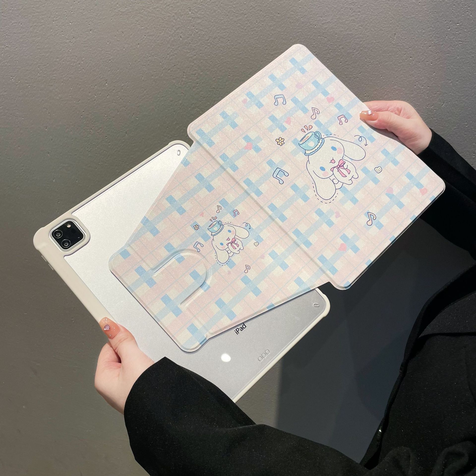 Cartoon Cinnamon Dog Suitable for iPad Pro Tablet Protective Cover Mini Rotating Stand Air Japanese and Korean 10Th with Pen Slot