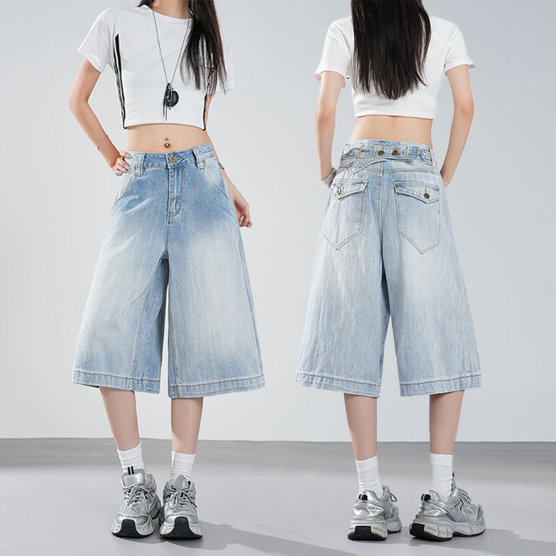 Summer retro design trousers