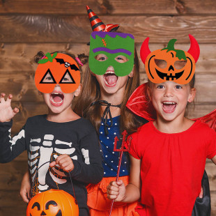 Cross Border Amazon Halloween Decorative Mask Child Felt Mask Party Play Eye Mask