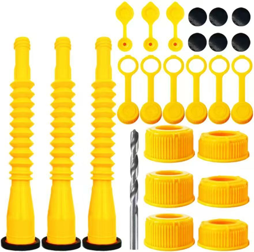 Cross-border car self-driving refueling pipe gallon barrel refueling pipe gas nozzle oil pot cap matching telescopic threaded pipe belt