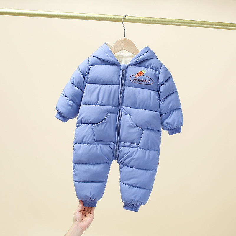 Bebé mameluco de una pieza Outwear otoño e invierno Bebé abajo algodón mameluco recién nacido edredón forrado de lana engrosada saco de dormir