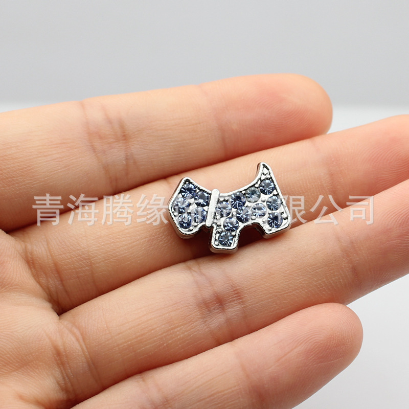 8mm493 단색 다이아몬드 개 하늘색