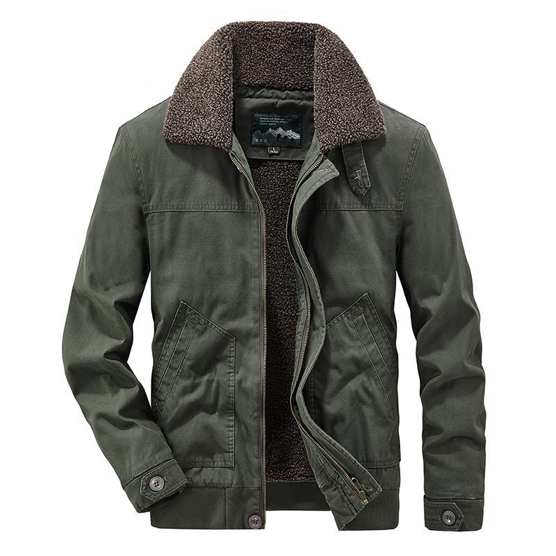 Abrigo acolchado de algodón para hombres de invierno de moda forrado de lana de cordero engrosado abrigo cálido para hombres ropa de trabajo solapa Abrigo acolchado de algodón de invierno chaqueta acolchada de algodón