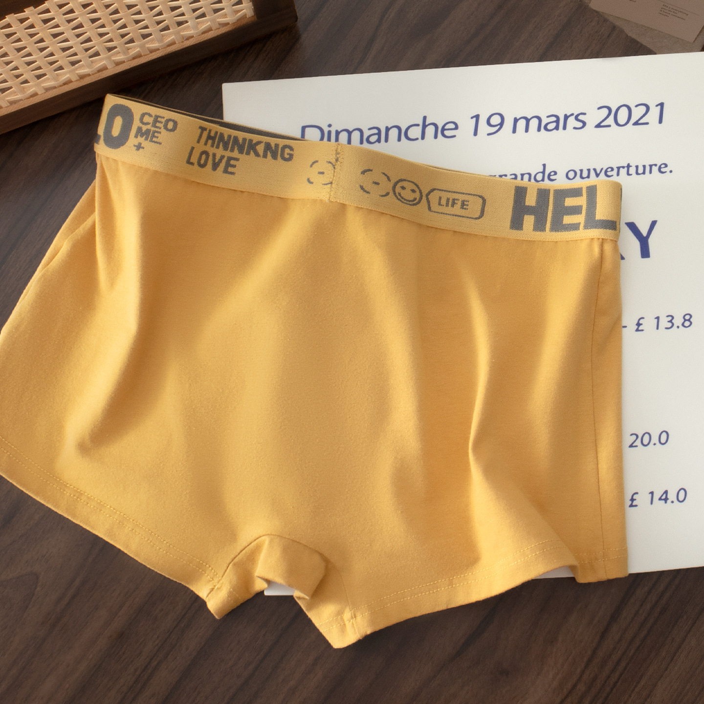 HELLO cinturón hombre algodón grafeno antibacteriano entrepierna algodón sensación de cintura media transpirable ropa interior de moda cómoda