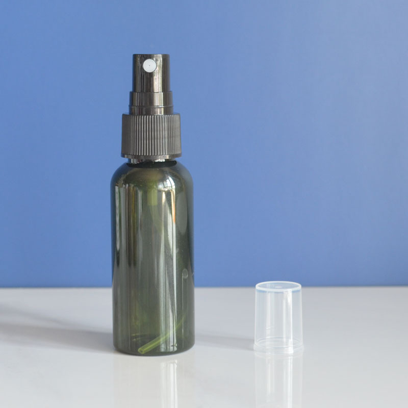 50ml圆肩绿色喷雾瓶 PET塑料瓶 化妆水瓶旅行分装瓶子 小喷壶