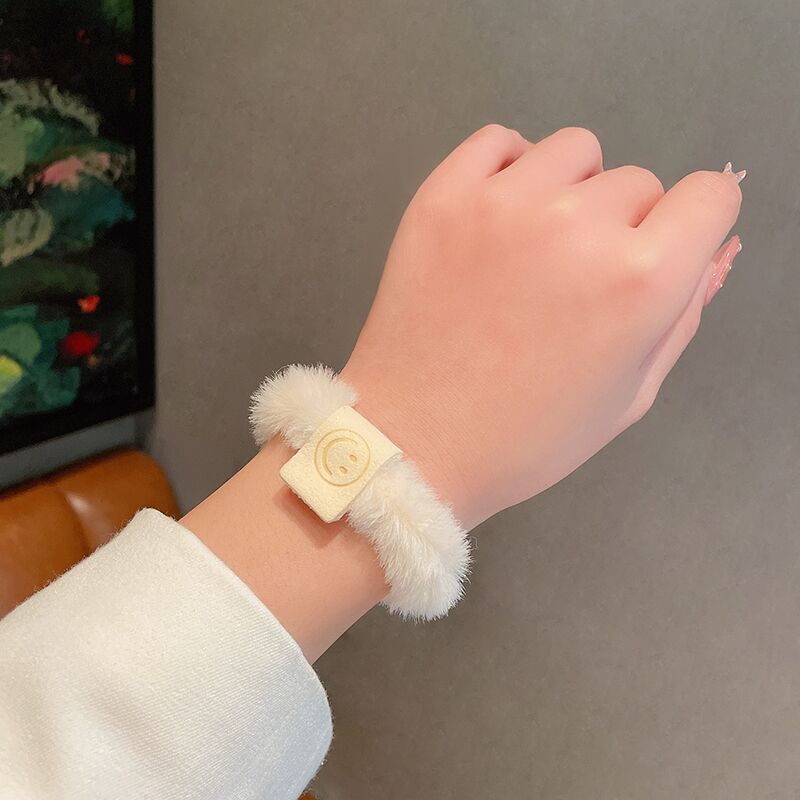 Fluffy Smiley Hair Ties