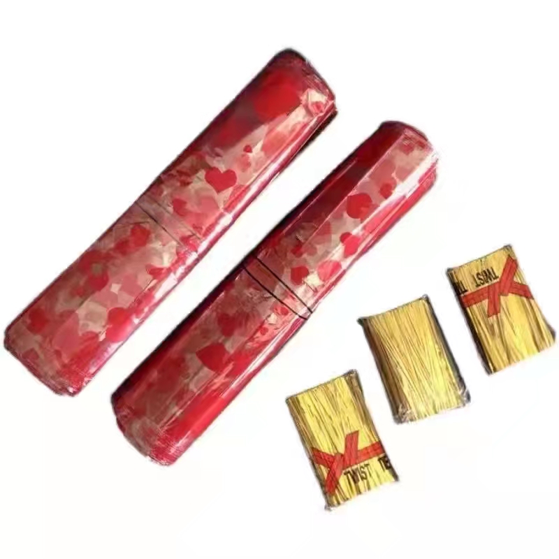 30 * 40cm bolsas de corazón rojo 100