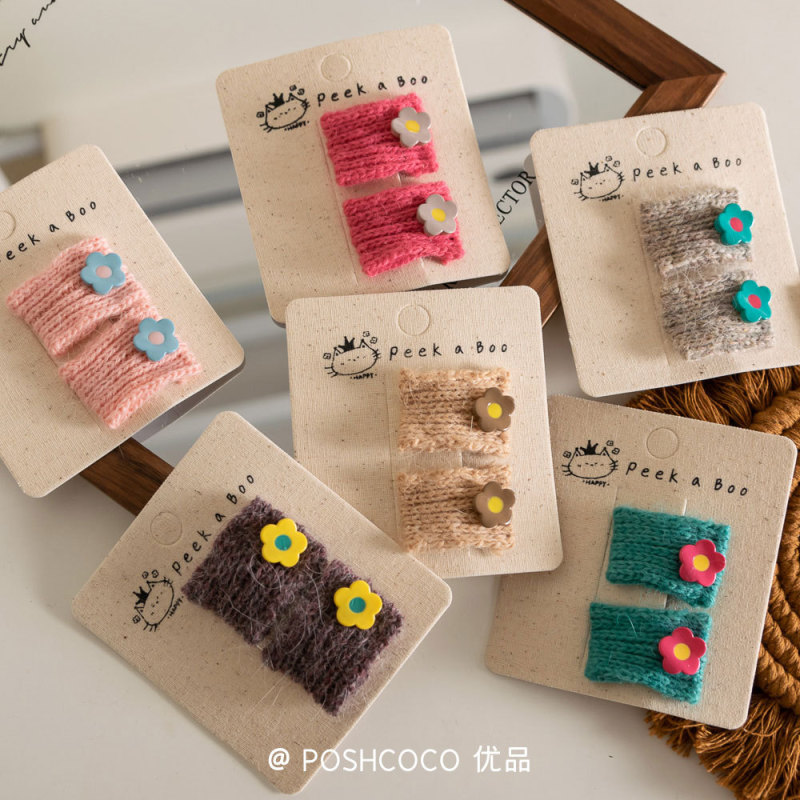 超甜mini羊毛BB夹~初秋新款儿童可爱小花侧边夹刘海夹甜美小夹子|undefined
