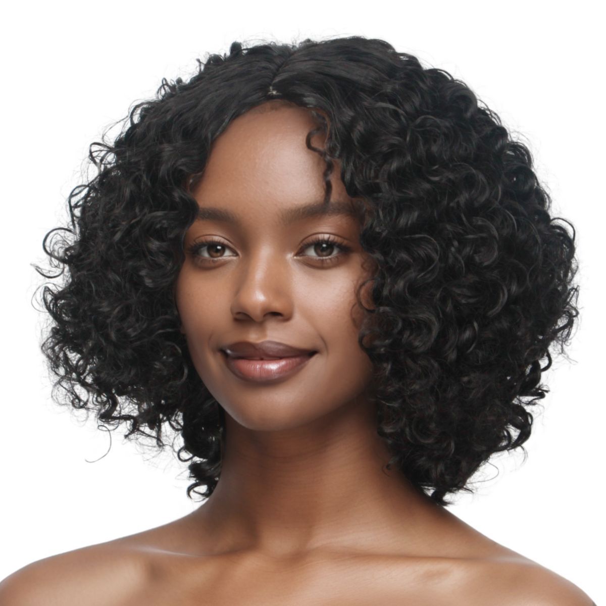 Transfronterizos de moda europea y americana africana pelusa rizada pequeña cabello corto de seda negra de alta temperatura cabello explosivo de mujer peluca cabeza completa