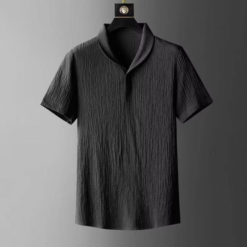 Camisas y menos ropa Traje deportivo plisado de seda de hielo para uso externo Traje delgado de dos piezas de punto transfronterizo al por mayor Manga corta de gran tamaño