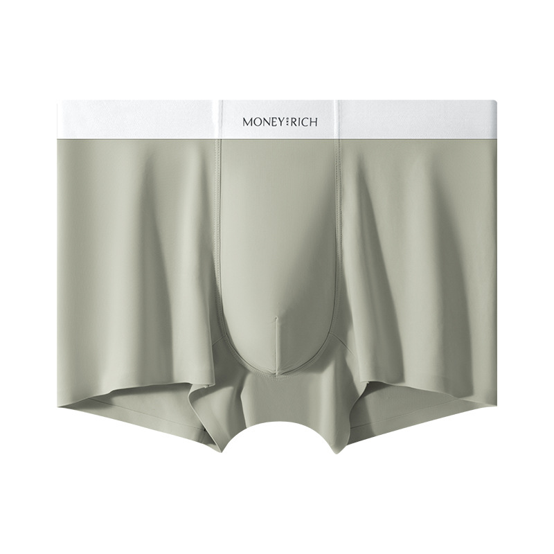 Verano helado sensación fría transpirable sin marcas antibacterianas pantalones de hombre sudor absorción de color sólido cuadrícula al por mayor