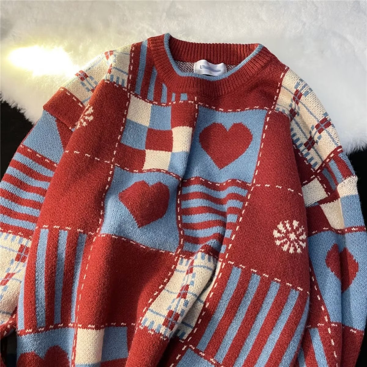 Suéter de cuello redondo para hombre otoño e invierno abrigo casual patrón de onda costura suéter de marca de moda 2023 nuevo suéter de punto