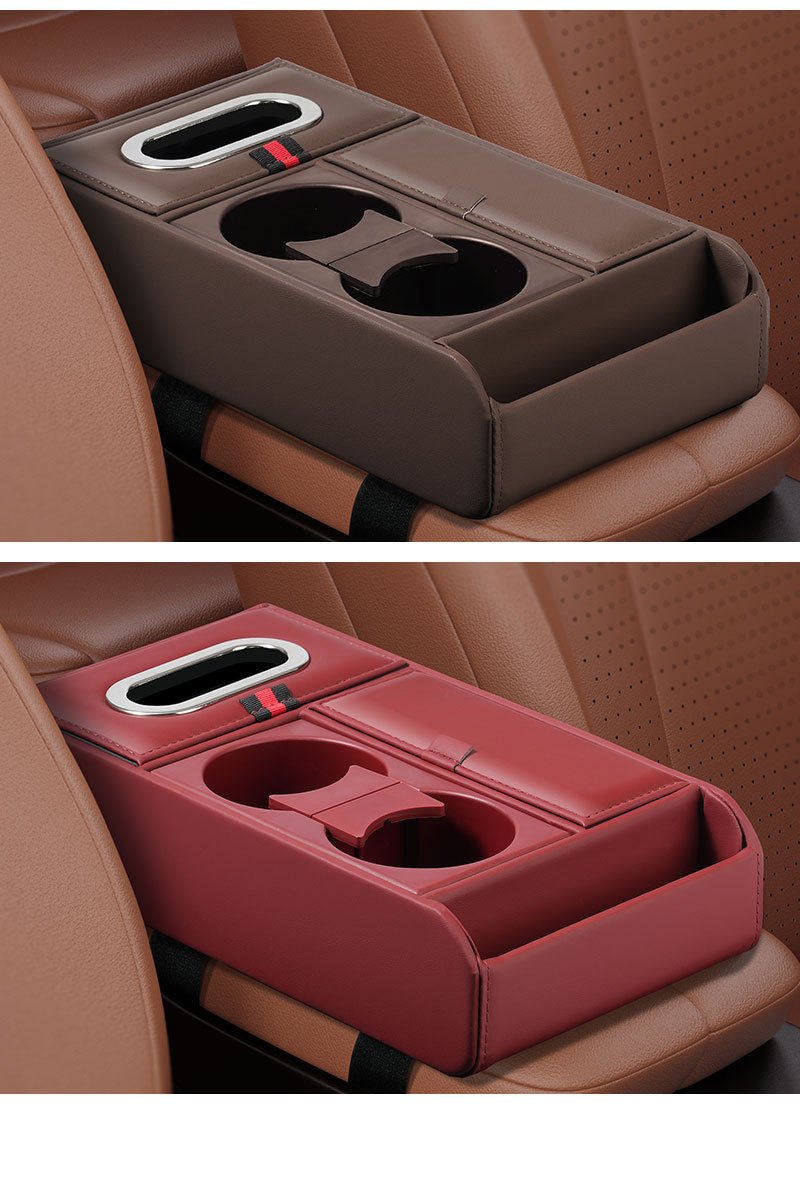 Car armrest box storage box multifunctional heightening pad tissue box