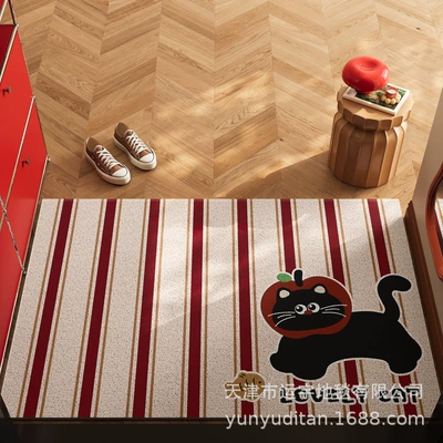 Circle Floor Mat, Home Entrance – Avtomobil döşəmə paspasları - apple-kitten-square-4060cm