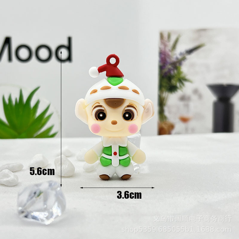新しいクリスマスのペンダントのキーホルダーのペンダントクリスマスツリーのサンタクロースの部品のクリスマスの贈り物のアクセサリーのペンダント|undefined
