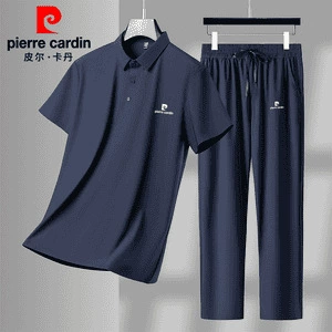 Pilkatan шелковый спортивный набор для мужчин летний новый ледяной шелк с короткими рукавами свободный повседневный набор из двух частей