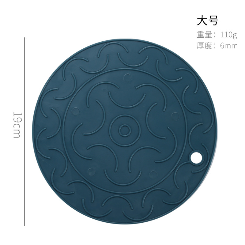 [Almohadilla de aislamiento de silicona] estera de la olla estera de comedor estera de la taza de té hogar engrosada estera del tazón Nordic ins simple estera de la placa