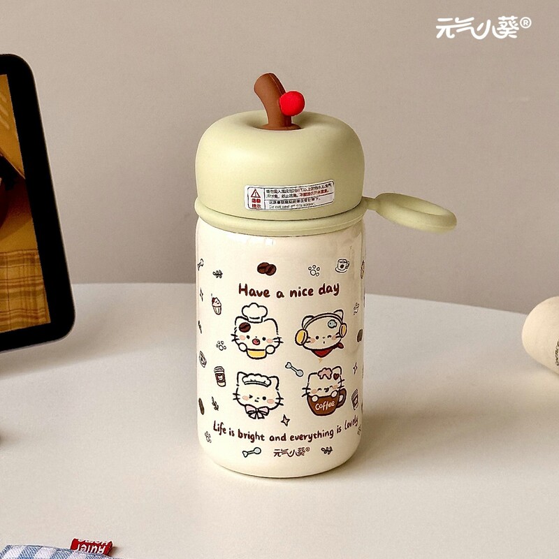 女生新款ins高颜值可爱迷你水杯学生简约小众316不锈钢直饮保温杯|undefined