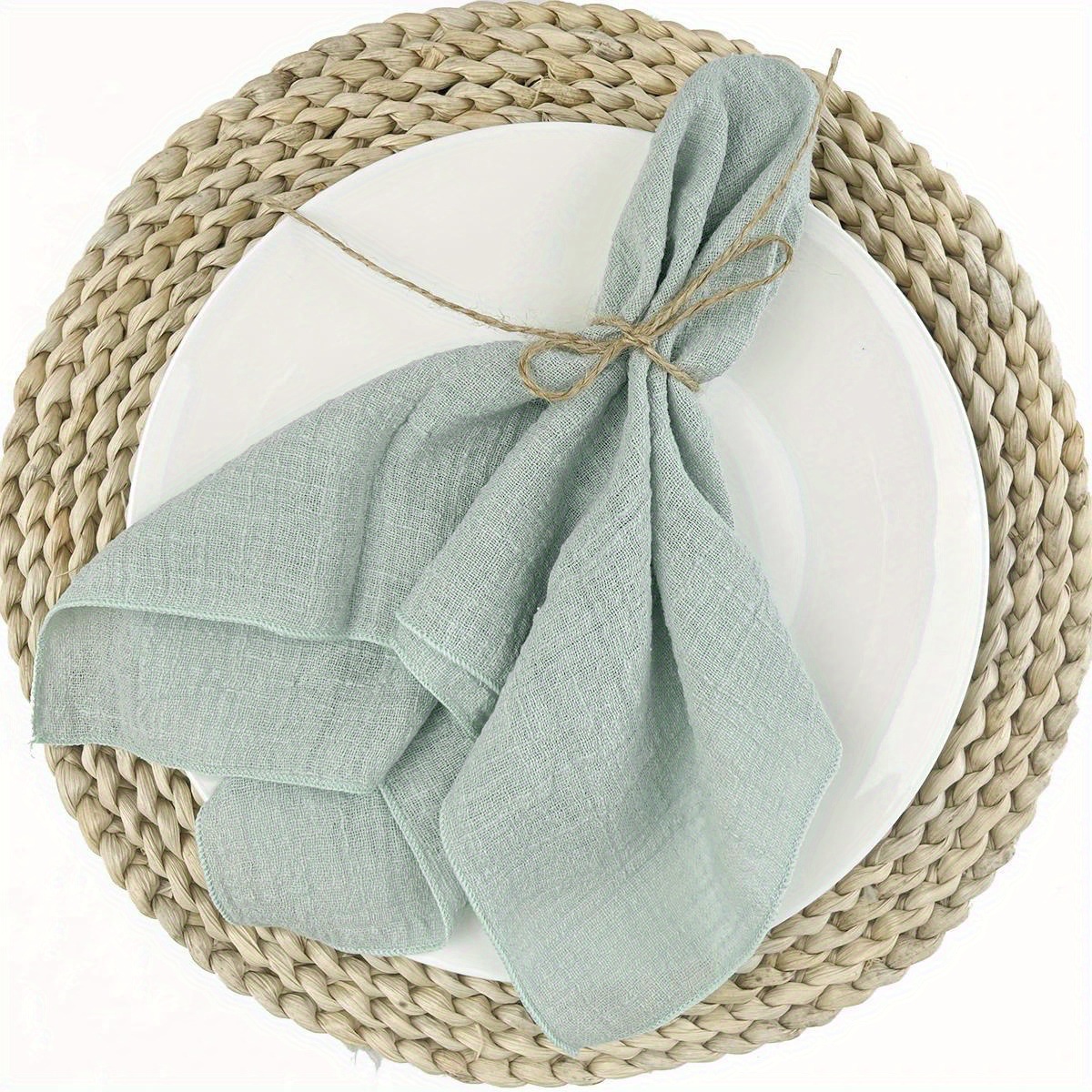 Servilletas de tela de bambú y algodón con costuras invisibles, servilletas para bodas, fiestas, manteles individuales occidentales, decoración de mesa, fabricante de servilletas de alta demanda transfronterizas.