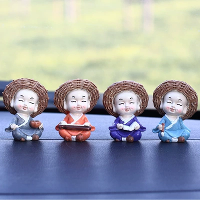 Straw hat monk creative center Car ornaments - a-set-of-117-straw-hat-monks