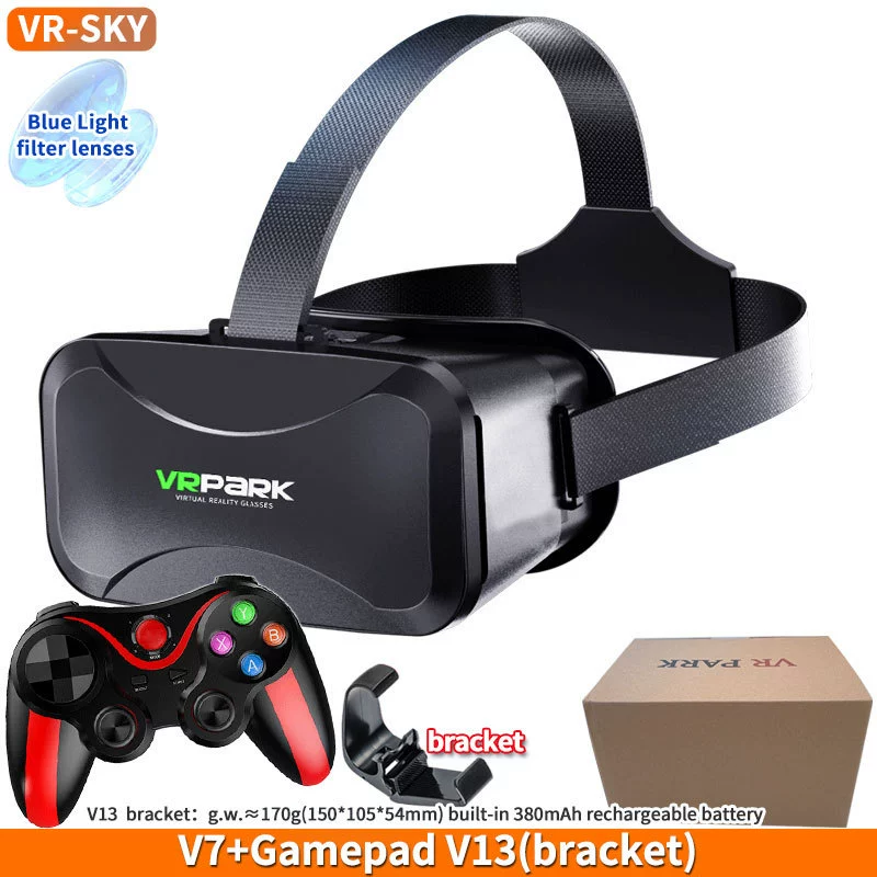 Популярные очки VRPARK Android виртуальная игра панорамная 3D кросс-бордер шлем BOX для мобильного телефона HD всё-в-одном VRV7
