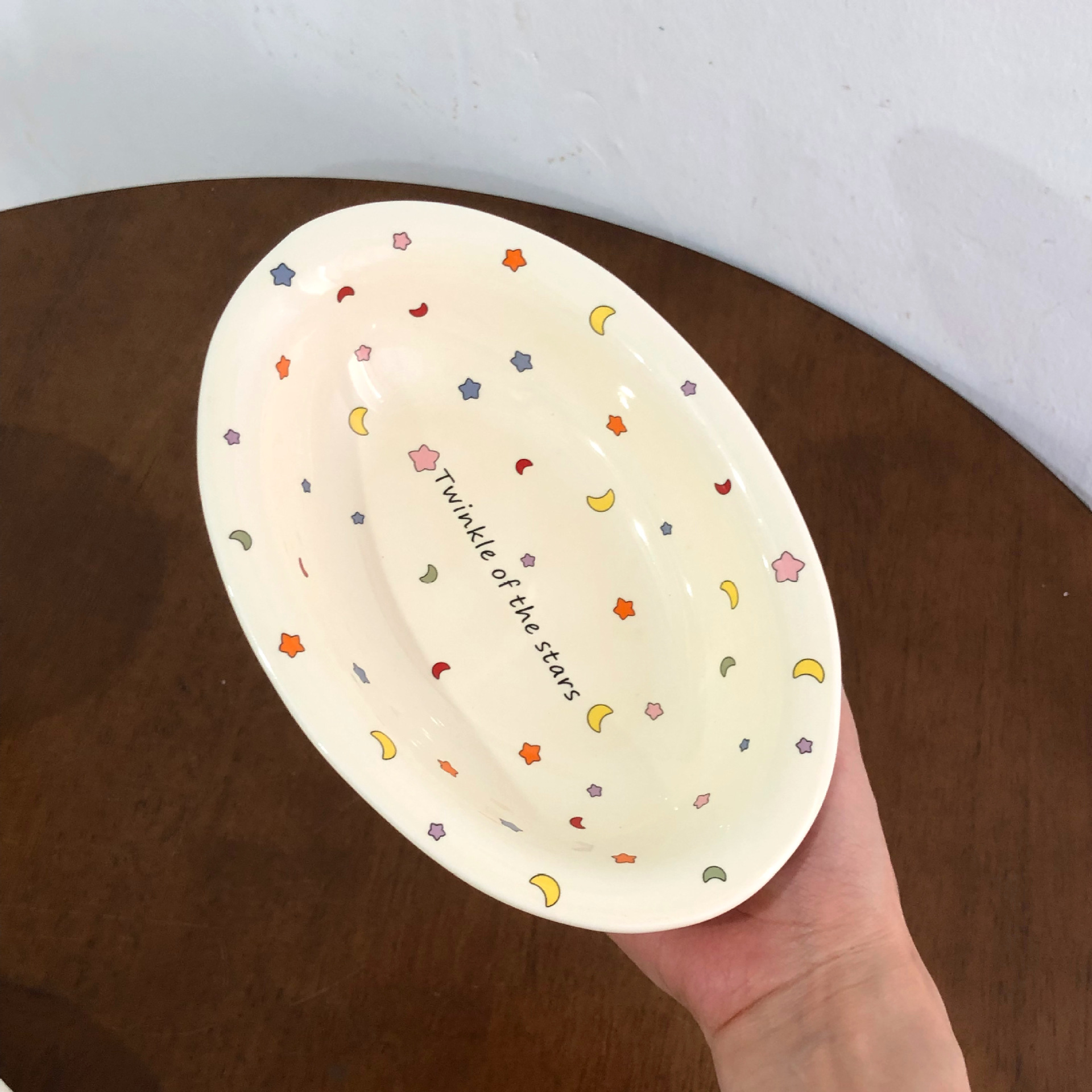 7inch 타원형 그릇