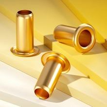 铜鸡眼铆钉帽钉空心通芯气眼扣圈过孔单管机冲头黄铜M0.9M1.5M2M6