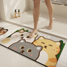 三层吸水硅藻泥地垫浴室厕所超轻吸水门口洗手间速干卫浴防滑垫子