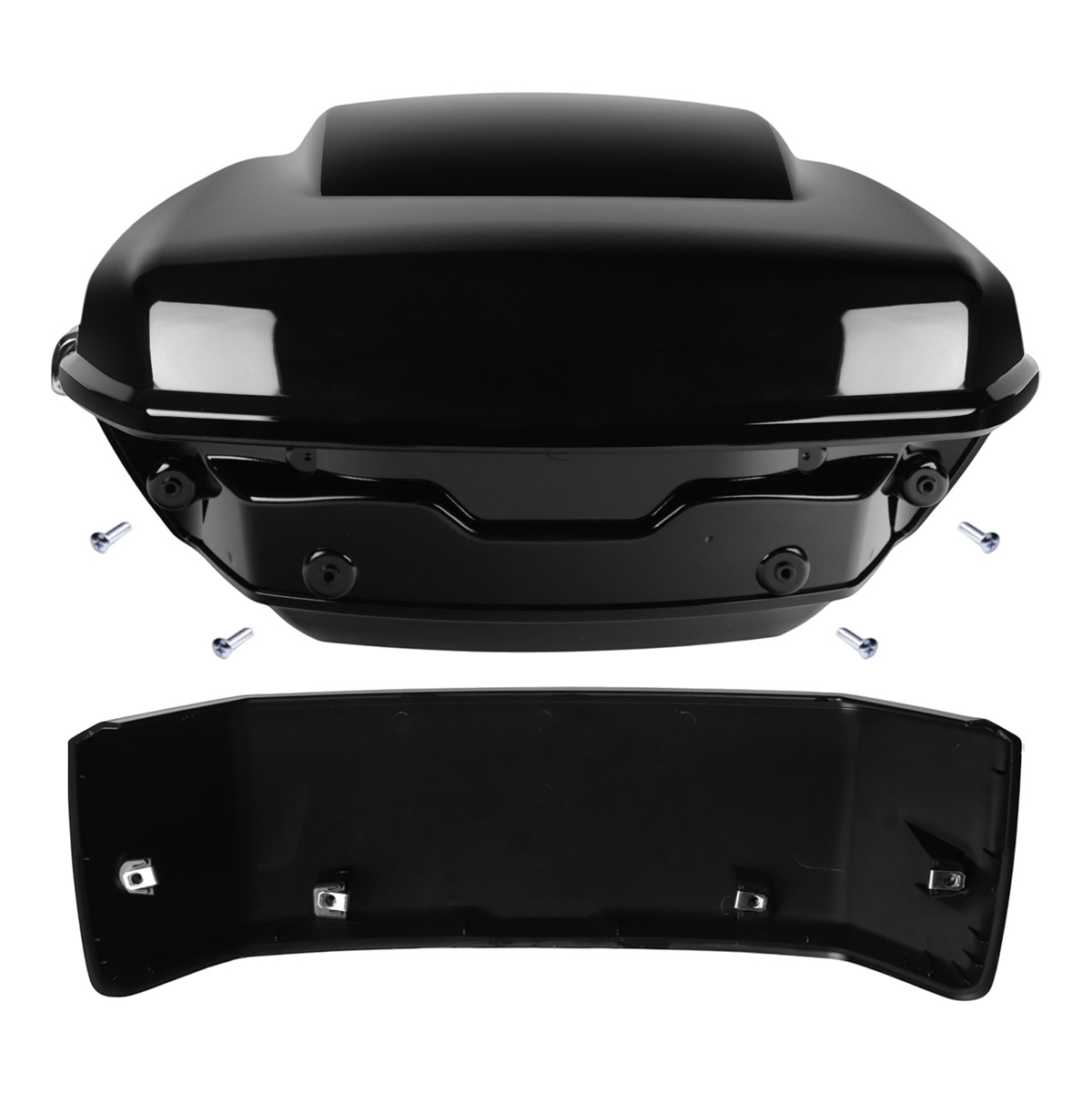 Suitable for Harley-Davidson Street Glide, Road Glide, and CVO models; aftermarket rear luggage rack and storage box for Street Glide and Road Glide models, 24-26 inches