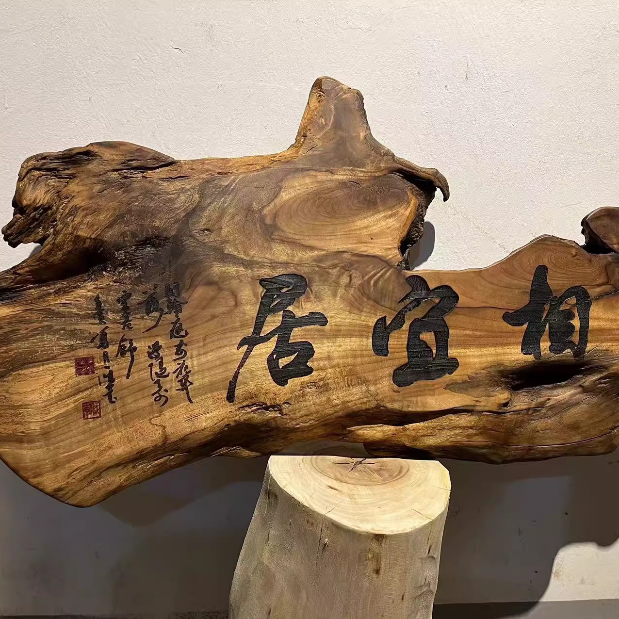 金丝楠乌木实木雕刻门阴沉料收藏级入户门壁画玄关水波纹