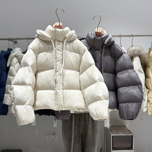 HELLO同款羽绒服女短款2025冬巨好看韩版加厚宽松茧型面包服外套