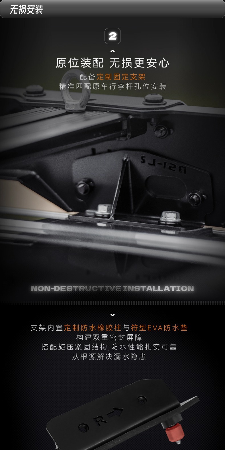24-26 Brand New Beijing Bj40 American Car Luggage Rack Frame Modified Mk Roof Platform Ladder Mecha Net Accessories